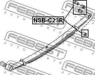 Febest NSB-C23R - Bush, leaf spring autospares.lv