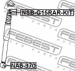 Febest NSB-G15RAR-KIT - Mounting Kit, shock absorber autospares.lv