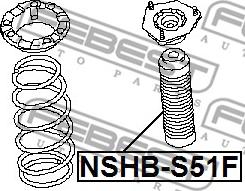 Febest NSHB-S51F - Dust Cover Kit, shock absorber autospares.lv