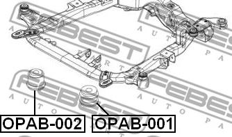 Febest OPAB-001 - Mounting, support frame / engine carrier autospares.lv