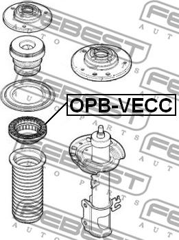 Febest OPB-VECC - Rolling Bearing, suspension strut support mounting autospares.lv