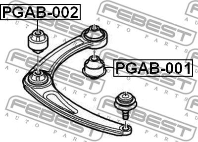 Febest PGAB-001 - Bush of Control / Trailing Arm autospares.lv