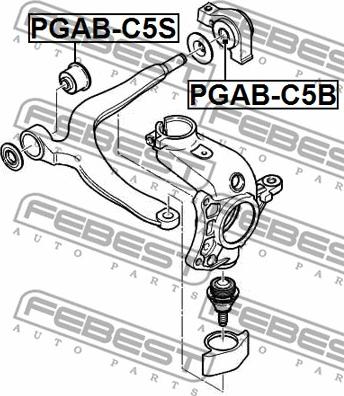 Febest PGAB-C5S - Bush of Control / Trailing Arm autospares.lv