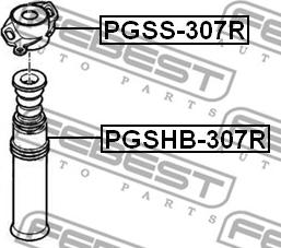 Febest PGSHB-307R - Dust Cover Kit, shock absorber autospares.lv