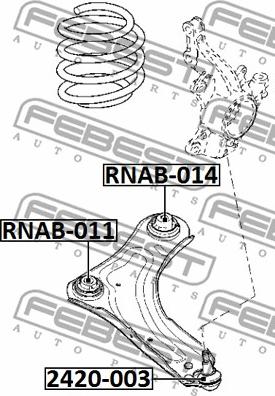 Febest RNAB-014 - Bush of Control / Trailing Arm autospares.lv
