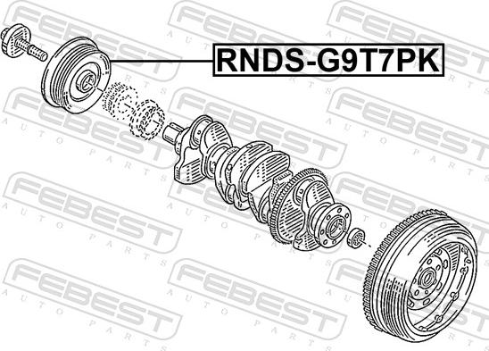 Febest RNDS-G9T7PK - Belt Pulley, crankshaft autospares.lv