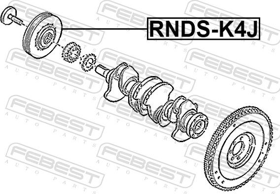 Febest RNDS-K4J - Belt Pulley, crankshaft autospares.lv