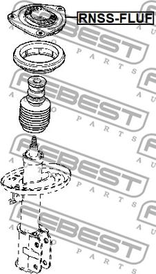 Febest RNSS-FLUF - Top Strut Mounting autospares.lv