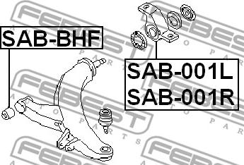 Febest SAB-001L - Bush of Control / Trailing Arm autospares.lv