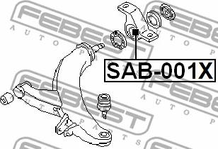 Febest SAB-001X - Bush of Control / Trailing Arm autospares.lv