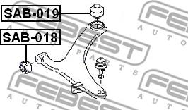 Febest SAB-019 - Bush of Control / Trailing Arm autospares.lv