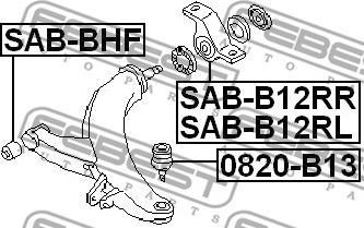 Febest SAB-B12RL - Bush of Control / Trailing Arm autospares.lv