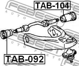 Febest TAB-104 - Bush of Control / Trailing Arm autospares.lv