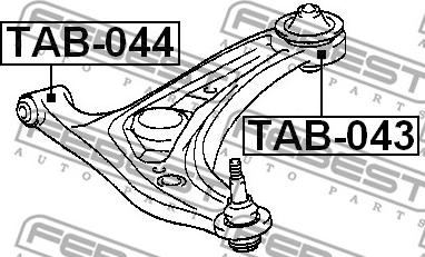 Febest TAB-044 - Bush of Control / Trailing Arm autospares.lv