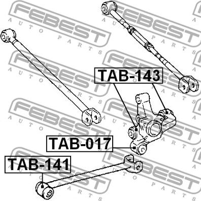 Febest TAB-017 - Bush of Control / Trailing Arm autospares.lv