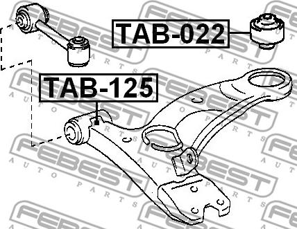 Febest TAB-022 - Bush of Control / Trailing Arm autospares.lv