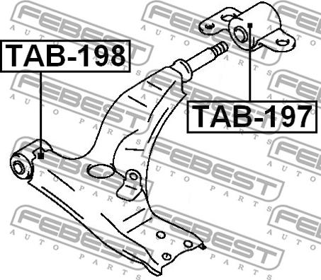 Febest TAB-198 - Bush of Control / Trailing Arm autospares.lv