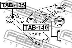 Febest TAB-140 - Bush of Control / Trailing Arm autospares.lv