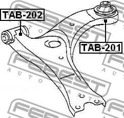 Febest TAB-201 - Bush of Control / Trailing Arm autospares.lv
