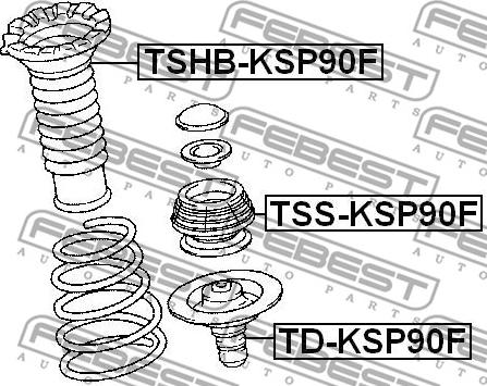 Febest TD-KSP90F - Top Strut Mounting autospares.lv