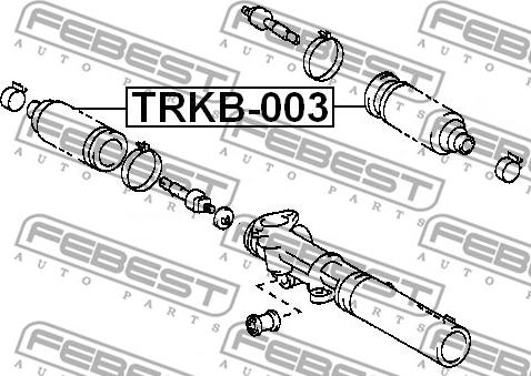 Febest TRKB-003 - Bellow, steering autospares.lv