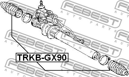 Febest TRKB-GX90 - Bellow, steering autospares.lv