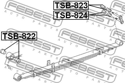 Febest TSB-824 - Bush, leaf spring autospares.lv