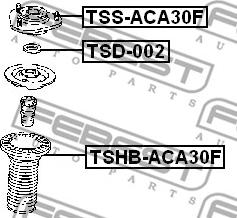 Febest TSD-002 - Top Strut Mounting autospares.lv