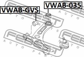 Febest VWAB-035 - Bush of Control / Trailing Arm autospares.lv