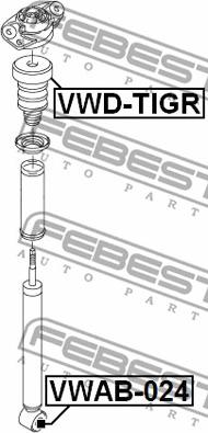 Febest VWAB-024 - Bush, shock absorber autospares.lv