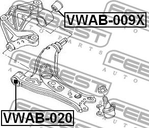 Febest VWAB-020 - Bush of Control / Trailing Arm autospares.lv