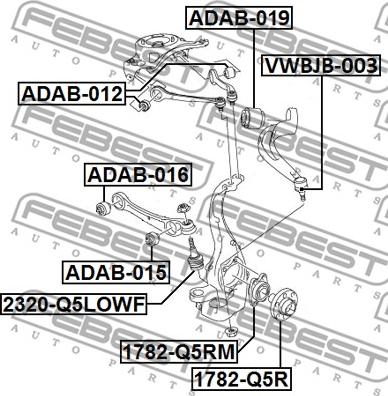 Febest VWBJB-003 - Bellow, ball joint autospares.lv