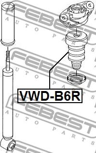 Febest VWD-B6R - Rubber Buffer, suspension autospares.lv