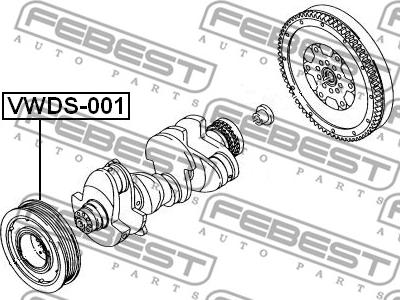 Febest VWDS-001 - Belt Pulley, crankshaft autospares.lv