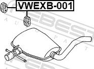 Febest VWEXB-001 - Repair Holder, exhaust system autospares.lv