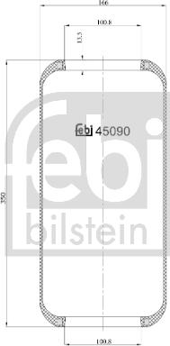 Febi Bilstein 45090 - Bellow, air suspension autospares.lv