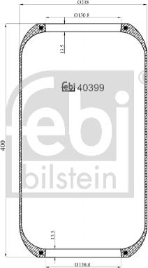 Febi Bilstein 40399 - Bellow, air suspension autospares.lv