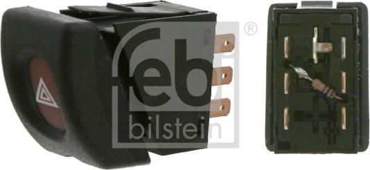 Febi Bilstein 01566 - Hazard Light Switch autospares.lv