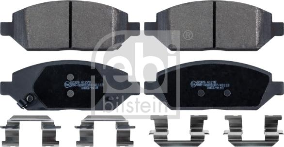 Febi Bilstein 16974 - Brake Pad Set, disc brake autospares.lv