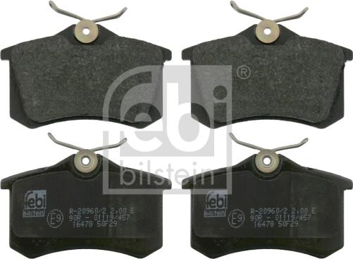 Febi Bilstein 16478 - Brake Pad Set, disc brake autospares.lv