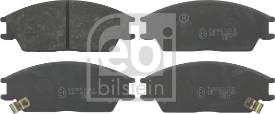 Febi Bilstein 16542 - Brake Pad Set, disc brake autospares.lv