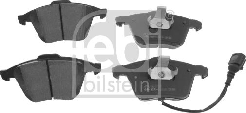Febi Bilstein 16538 - Brake Pad Set, disc brake autospares.lv