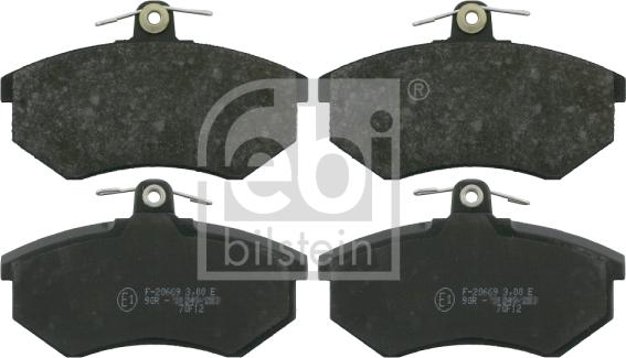 Febi Bilstein 16078 - Brake Pad Set, disc brake autospares.lv