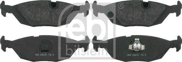 Febi Bilstein 16141 - Brake Pad Set, disc brake autospares.lv