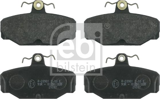 Febi Bilstein 16169 - Brake Pad Set, disc brake autospares.lv