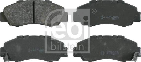 Febi Bilstein 16119 - Brake Pad Set, disc brake autospares.lv
