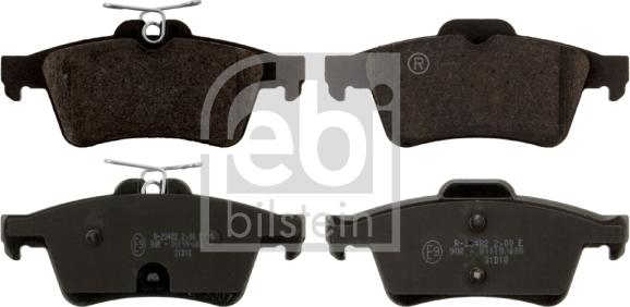 Febi Bilstein 16890 - Brake Pad Set, disc brake autospares.lv