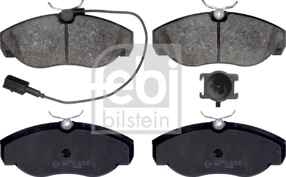 Febi Bilstein 16391 - Brake Pad Set, disc brake autospares.lv