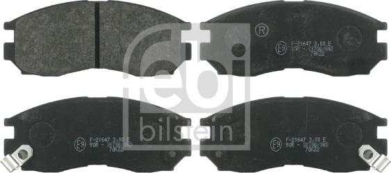 Febi Bilstein 16327 - Brake Pad Set, disc brake autospares.lv