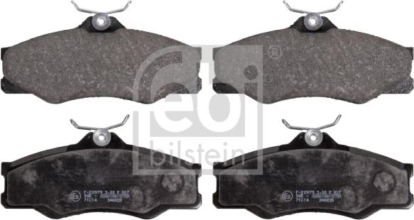 Febi Bilstein 16298 - Brake Pad Set, disc brake autospares.lv